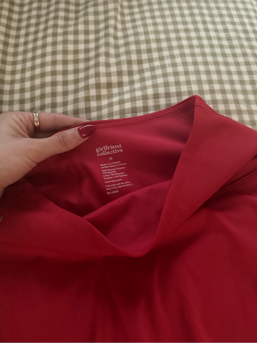Girlfriend Collective FLOAT Ultralight Skort Medium Red - Picture 6 of 6